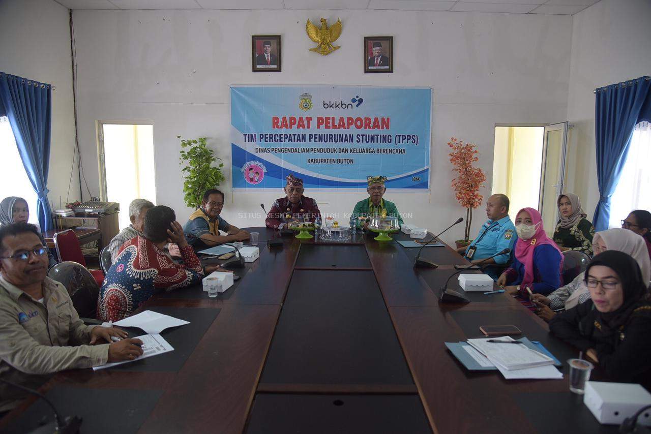 Tim Percepatan Penurunan Stunting Buton Lakukan Rapat Pelaporan