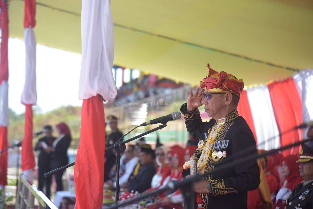 Pj. Bupati Bupati Buton, Pimpin Upacara Peringatan Hut keâ€“78 RI