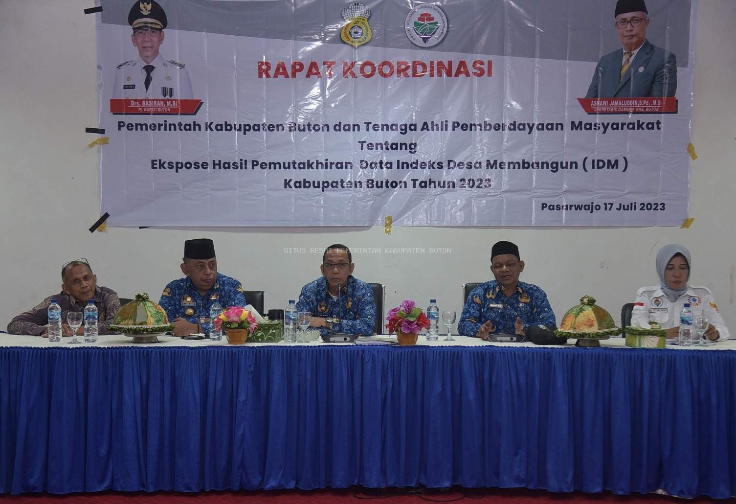 Rakor Pemkab dan Tenaga Ahli Pemberdayaan Masyarakat tentang Ekspose Hasil Pemuktahiran Data IDM Kabupaten Buton Tahun 2023