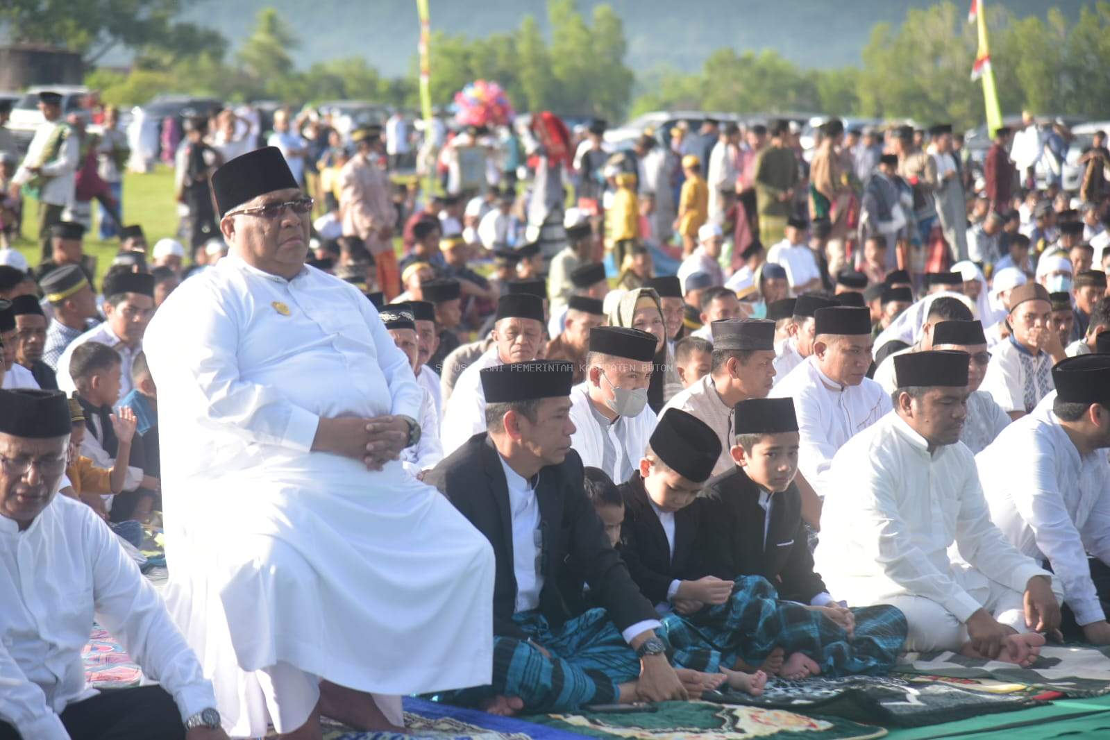 Gubernur Sultra dan Pj. Bupati Buton Salat Idulfitri di Pasarwajo