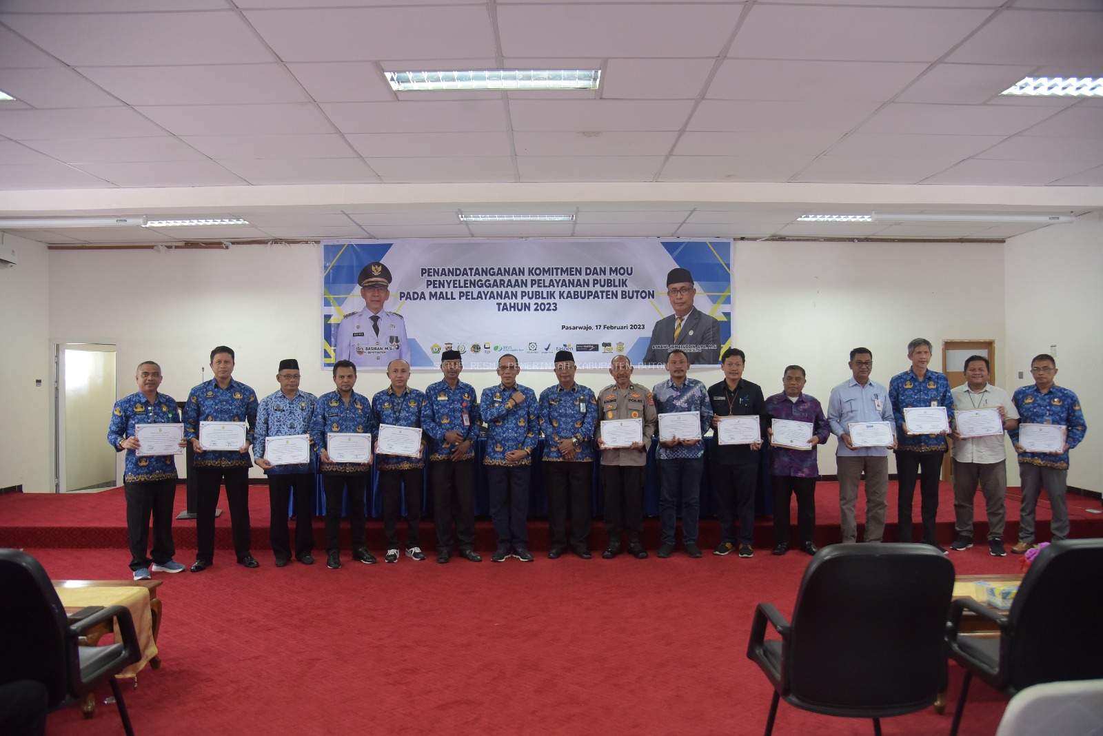 Buka Mall Pelayanan Publik, Pj. Bupati Buton Teken MOU dengan Lembaga Vertikal dan Instansi terkait,